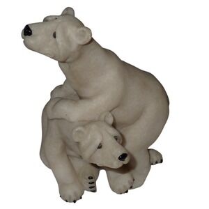 Quarry Critters Second Nature Design Polar Bear Figurine Off White Stone Resin